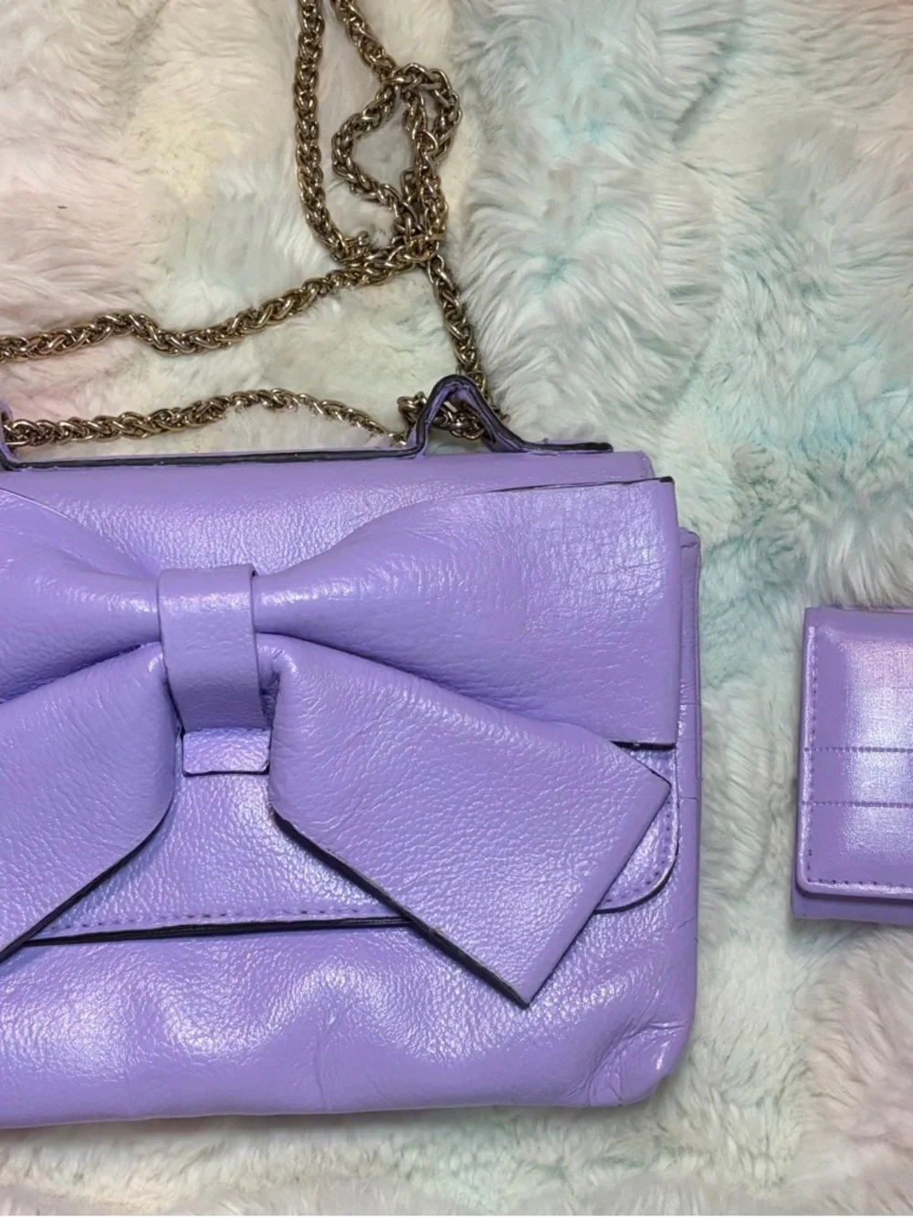 Lavender Bow Chain Shoulder Bag - Unbranded - Picture 12 of 12